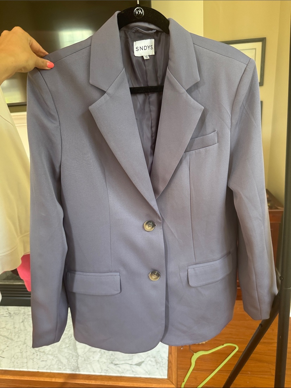 SNDYS Lavender Tailored Single-Breasted Blazer